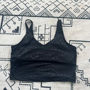 Black cheetah sports bra